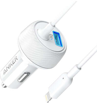 Автомобильное ЗУ Anker PowerDrive 2 Elite with Lightning 24 Вт, White [A2214H21]