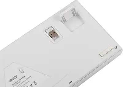 Клавиатура Acer OKR302 механическая белый USB беспроводная BT/Radio Multimedia for gamer для ноутбука LED (ZL.KBDEE.016)