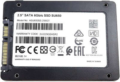 Твердотельный накопитель 2.5" SATA3 256Gb ADATA SU650 [ASU650SS-256GT-R] (SSD)