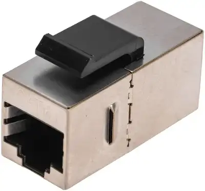 Адаптер Rexant 02-0109 проходн. Keystone RJ45 кат.6 FTP серый