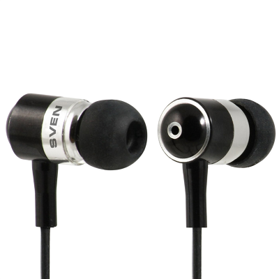 Внутриканальные наушники SVEN E-10 BK (L-образный разъём, алюминий)