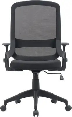 Кресло Cactus CS-MC313-BK черный сетка/ткань низк.спин. крестов. пластик пластик черный