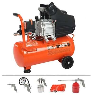 PATRIOT EURO 24-240K Компрессор [525306366] { 240 л/мин, 8 бар, 1500 Вт, 24 л, быстросъемный 1/4