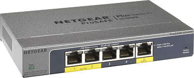 Коммутатор NetGear ProSafe GS105PE-10000S упаковка без БП, POE (GS105PE-10000S)