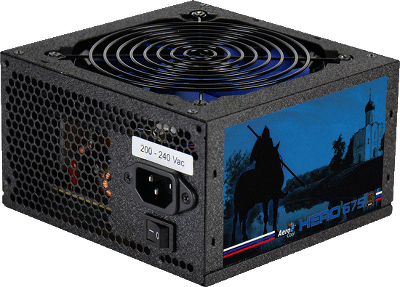 Блок питания Aerocool 675W Retail HERO 675 , ATX v2.3, 80+ Bronze, 12cm blue LED fan, Haswell Ready, A.PFC, 2x