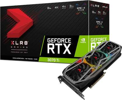 Видеокарта PNY NVIDIA nVidia GeForce RTX 3070Ti XLR8 Gaming REVEL 8Gb DDR6X PCI-E HDMI, 3DP