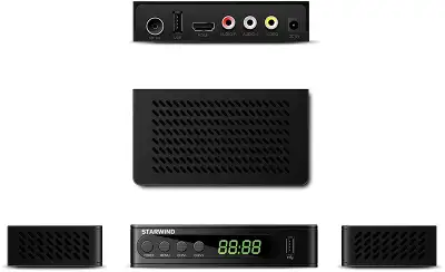 Ресивер DVB-T2 Starwind CT-200 черный