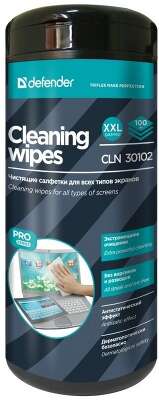 Салфетки для экранов Defender CLN 30102 Pro (100 шт,туба,витлейд) (30102)