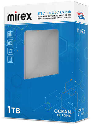 Внешний жесткий диск 1Tb [13630-UHDOCC10] (HDD) Mirex Ocean Chrome