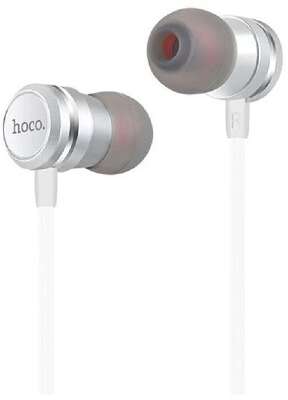 HOCO M16/ Наушники + микрофон/ Кнопка ответа/ 1.2м/ 3.5 mm jack/ Silver