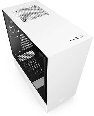 Корпус NZXT H510 White/black, белый, ATX, Без БП (CA-H510B-W1)