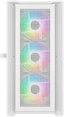 Powercase Alisio Micro X4W V2, Tempered Glass, 4х 120mm ARGB fans, ARGB HUB, белый, mATX  (CAMCXW-A4)