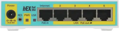 Роутер MikroTik hEX PoE lite (RB750UPR2) 10/100BASE-TX белый