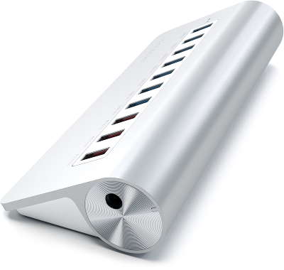 USB-хаб Satechi Premium Aluminum 10 Port USB Hub, Silver [ST-U310PA]