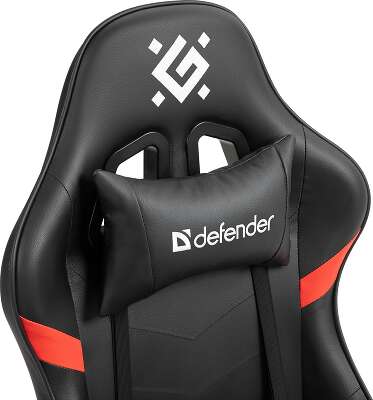 Кресло игровое Sharm класс-2 до 100кг экокожа черный/красный 64674 DEFENDER