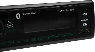 Автомагнитола Soundmax SM-CCR3190FB 1DIN 4x50Вт (SM-CCR3190FB(ЧЕРНЫЙ)/G)