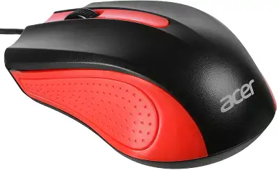 Мышь Acer OMW012 черный/красный оптическая 1200dpi USB 3but (ZL.MCEEE.003)