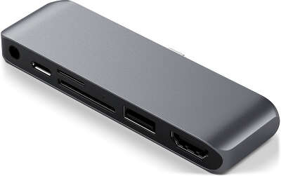 Адаптер Satechi USB-C Mobile PRO Hub SD, Space Grey [ST-MPHSDM]