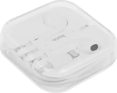 Гарнитура вкладыши Hoco L7 Plus 1.2м белый беспроводные bluetooth в ушной раковине