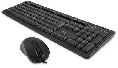 Комплект Оклик S605 клав:черный мышь:черный USB Multimedia