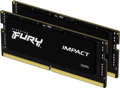 Память оперативная/ Kingston 32GB 4800MT/s DDR5 CL38 SODIMM (Kit of 2) FURY Impact PnP