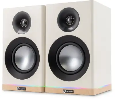 Колонки Оклик OK-605A 2.0 белый 60Вт BT