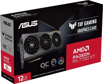 Видеокарта ASUS AMD Radeon RX 7700 XT TUF-RX7700XT-O12G-GAMING 12Gb DDR6 PCI-E HDMI, 3DP
