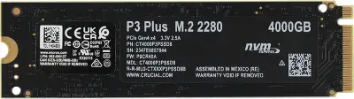 Накопитель SSD Crucial PCIe 4.0 x4 4TB CT4000P3PSSD8 P3 Plus M.2 2280
