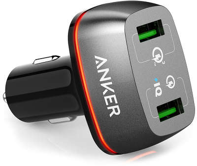 Автомобильное ЗУ Anker PowerDrive+ 2 Quick Charge 3.0, чёрное [A2224H11]