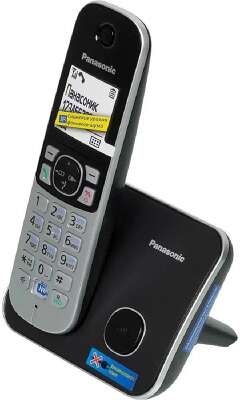 Panasonic KX-TG6811RUB  (черный) {Беспроводной DECT,40 мелодий,телефонный справочник 120 зап.}