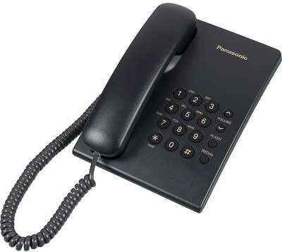 Panasonic KX-TS2350RUB (черный) {повтор номера, регул-ка громкости, кр.на стену}