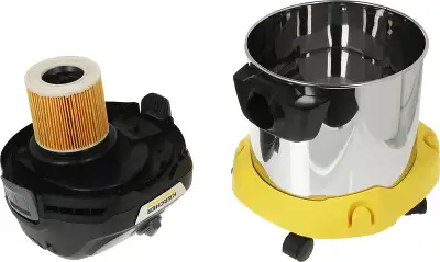 Строительный пылесос Karcher KWD 3 S V-15/4/20 AE *EU 1000Вт (уборка: сухая/сбор воды/выдув) желтый