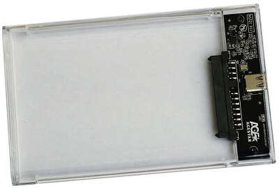 Внешний корпус для HDD/SSD AgeStar 3UB2P6C SATA III USB3.0 пластик прозрачный 2.5
