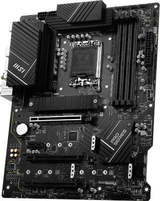 Материнская плата/ MB MSI INTEL Z790 s1700, 4xDDR5(256GB), HDMI 2.1/DP, 1xPCIe 5.0x16, 1xPCIe 4.0x16, 1xPCIe 3.0x16, 1xPCIe 3.0, 1xLAN (2.5GbE), Wi-Fi, BT, 6xSATA 6Gb/s, 4xM.2, 1xUSB-C, 3xUSB 3.2, 4xUSB 2.0, 1xPS/2, ATX