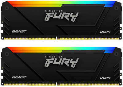 Набор памяти DDR4 DIMM 2x16Gb DDR3200 Kingston FURY Beast Black RGB XMP (KF432C16BB2AK2/32)