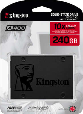 Твердотельный накопитель/ Kingston SSD A400, 240GB, 2.5