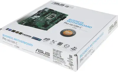 Материнская плата Asus PRO H610M-C-CSM Soc-1700 Intel H610 2xDDR5 mATX AC`97 8ch(7.1) GbLAN+VGA+DVI+HDMI+DP