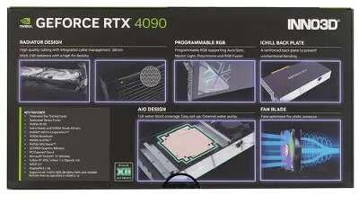 Видеокарта Inno3D NVIDIA nVidia GeForce RTX 4090 ICHILL BLACK 24Gb DDR6X PCI-E HDMI, 3DP