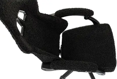 Кресло игровое Knight Lord/F черный экомех крестов. пластик подст.для ног