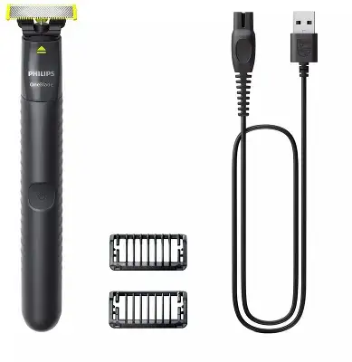 Триммер Philips OneBlade QP1424/10 черный (насадок в компл:2шт)