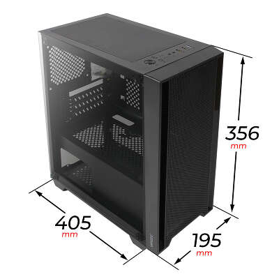 Корпус Ginzzu CL530 mATX, без БП