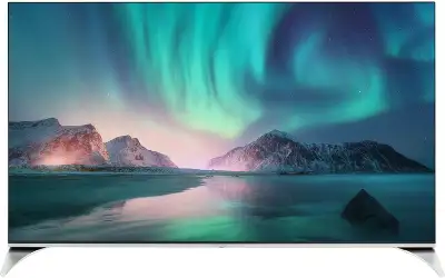 Телевизор QLED Hyundai 50" H-LED50QBU7500 Android TV Frameless черный/серебристый 4K Ultra HD 60Hz DVB-T DVB-T2 DVB-C DVB-S DVB-S2 USB WiFi Smart TV