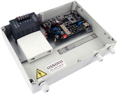 Медиаконвертер/ OSNOVO Уличный медиаконвертер GE с PoE, 1 *10/100/1000Base-T с PoE (до 30W), 1*SFP (1000Base-X)