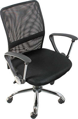 Кресло офисное COLLEGE H-8078F-5 Черный ткань, сетчатый акрил, 120 кг