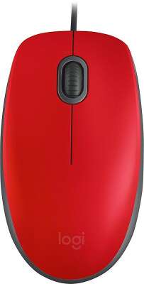 Мышь Logitech Mouse M110 SILENT red/black USB (910-005501)