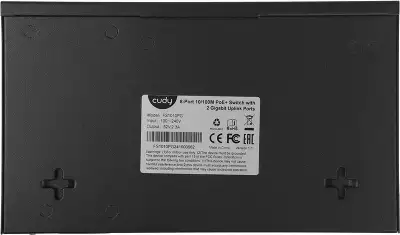 Коммутатор Cudy FS1010PG (L2) 8x100Мбит/с 2x1Гбит/с 8PoE+ 120W неуправляемый