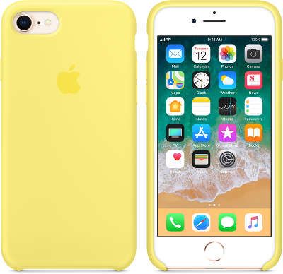 Силиконовый чехол для iPhone 7/8 Apple Silicone Case, Lemonade [MRFU2ZM/A]