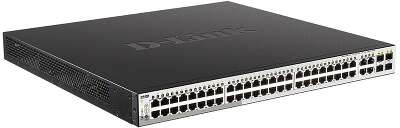 Коммутатор D-Link DGS-1210-52MP/F4A Настраиваемый L2 коммутатор с 48 портами 10/100/1000Base-T и 4 комбо-портами 100/1000Base-T/SFP (48 портов PoE 802.3af/at, PoE-бюджет 370 Вт)