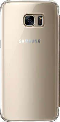 Чехол-книжка Samsung для Samsung Galaxy S7 Edge Clear View Cover, золотистый (EF-ZG935CFEGRU)
