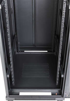Шкаф коммутационный Lanmaster (TWT-CBB-22U-6X6-G1) напольный 22U 600x600мм пер.дв.стекл задн.дв.спл.стал.лист 2-хст. 2 бок.пан. 800кг черный IP20